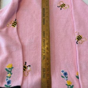 Quacker Factory Bee flower Cardigan Sweater